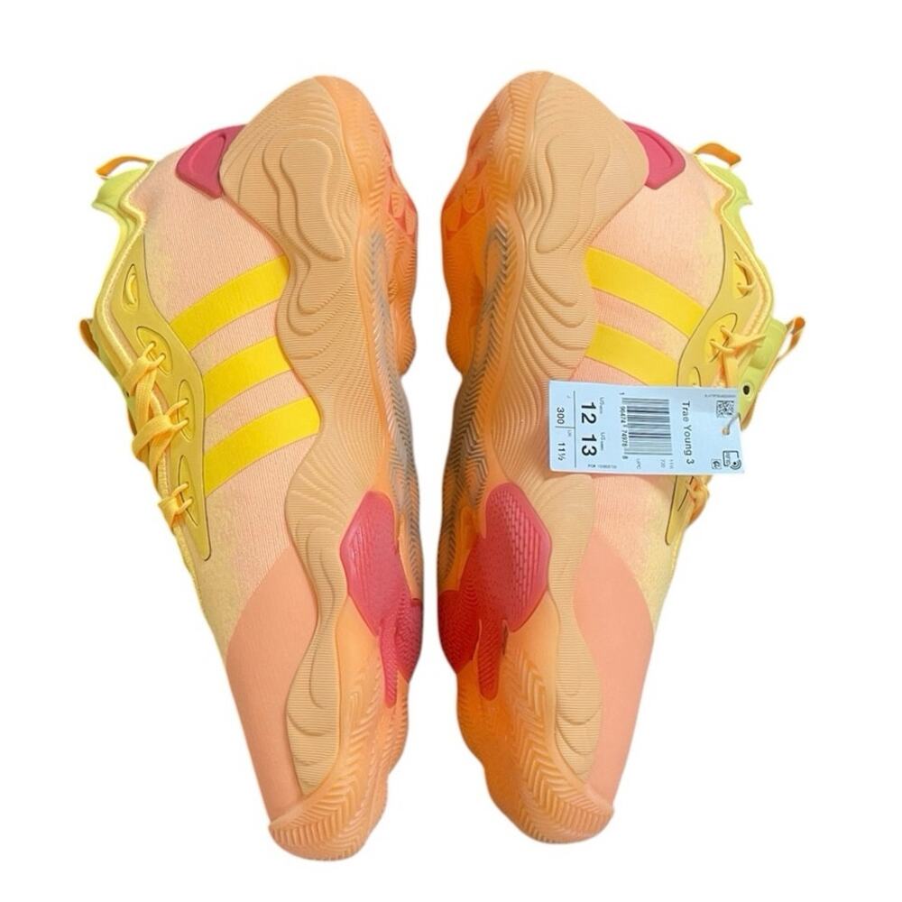 NWOB Adidas x Trae Young 3 Acid Orange Sneakers Men Size 12 Women 13 Streetwear - Picture 3 of 8